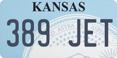 KS license plate 389JET