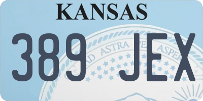 KS license plate 389JEX