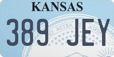 KS license plate 389JEY