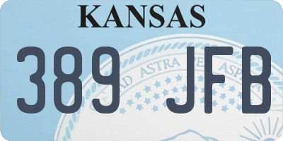 KS license plate 389JFB