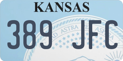 KS license plate 389JFC