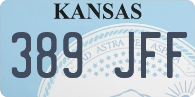 KS license plate 389JFF