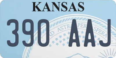 KS license plate 390AAJ