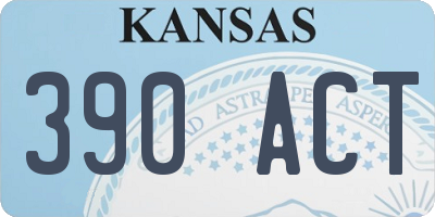 KS license plate 390ACT