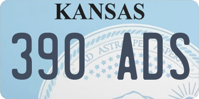 KS license plate 390ADS