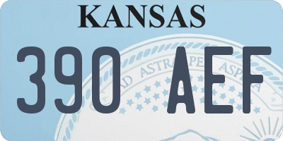 KS license plate 390AEF