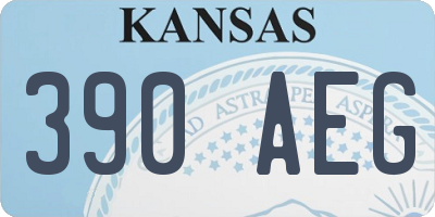 KS license plate 390AEG