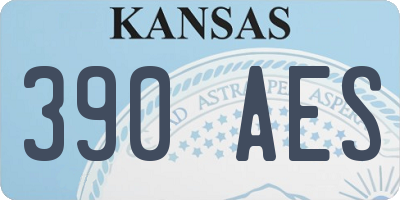 KS license plate 390AES