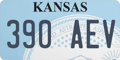 KS license plate 390AEV