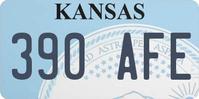 KS license plate 390AFE