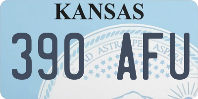 KS license plate 390AFU
