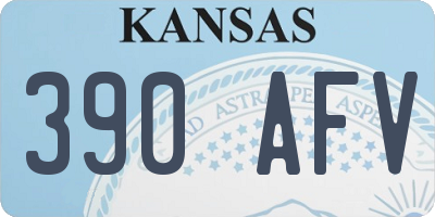 KS license plate 390AFV