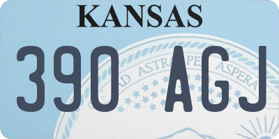 KS license plate 390AGJ