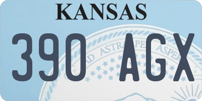 KS license plate 390AGX