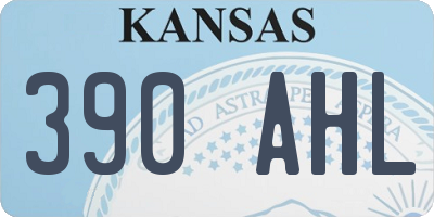 KS license plate 390AHL