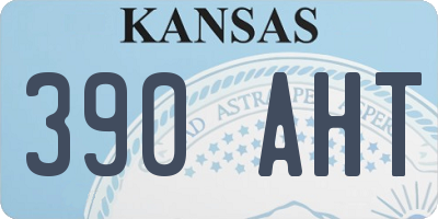 KS license plate 390AHT