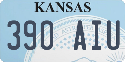 KS license plate 390AIU