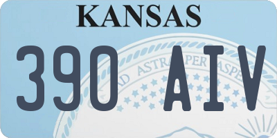 KS license plate 390AIV