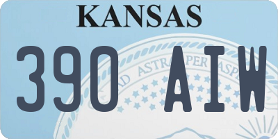 KS license plate 390AIW