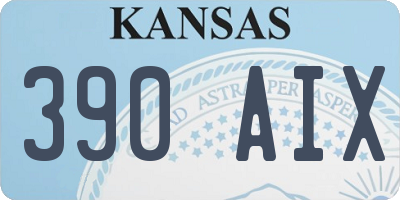 KS license plate 390AIX