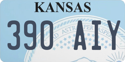 KS license plate 390AIY