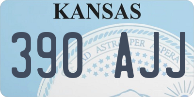 KS license plate 390AJJ