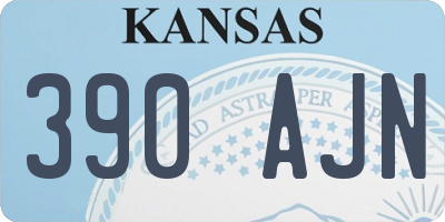 KS license plate 390AJN