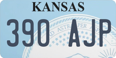 KS license plate 390AJP