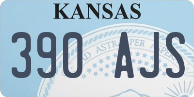 KS license plate 390AJS