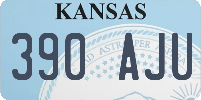 KS license plate 390AJU