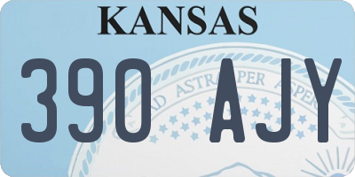 KS license plate 390AJY