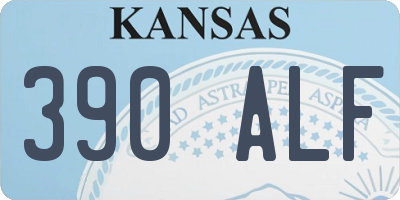 KS license plate 390ALF