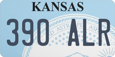 KS license plate 390ALR