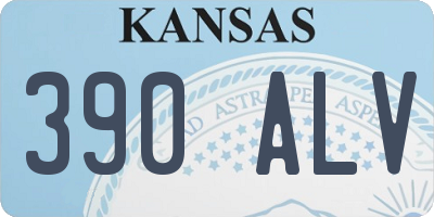 KS license plate 390ALV