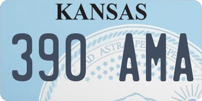 KS license plate 390AMA