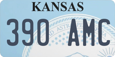 KS license plate 390AMC