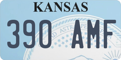 KS license plate 390AMF