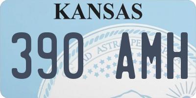 KS license plate 390AMH
