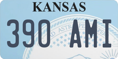 KS license plate 390AMI