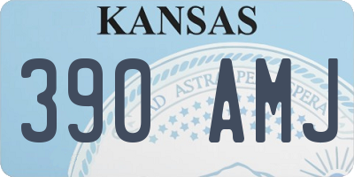 KS license plate 390AMJ