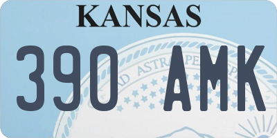KS license plate 390AMK