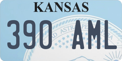 KS license plate 390AML