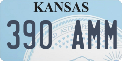 KS license plate 390AMM