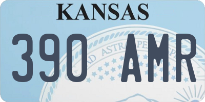 KS license plate 390AMR
