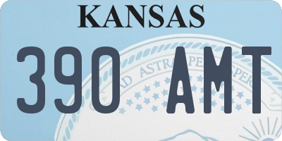 KS license plate 390AMT