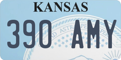 KS license plate 390AMY