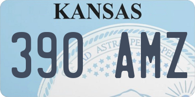KS license plate 390AMZ