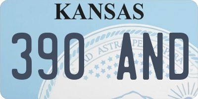 KS license plate 390AND
