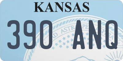 KS license plate 390ANQ