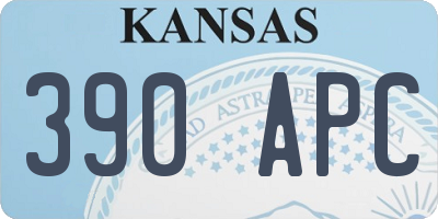 KS license plate 390APC
